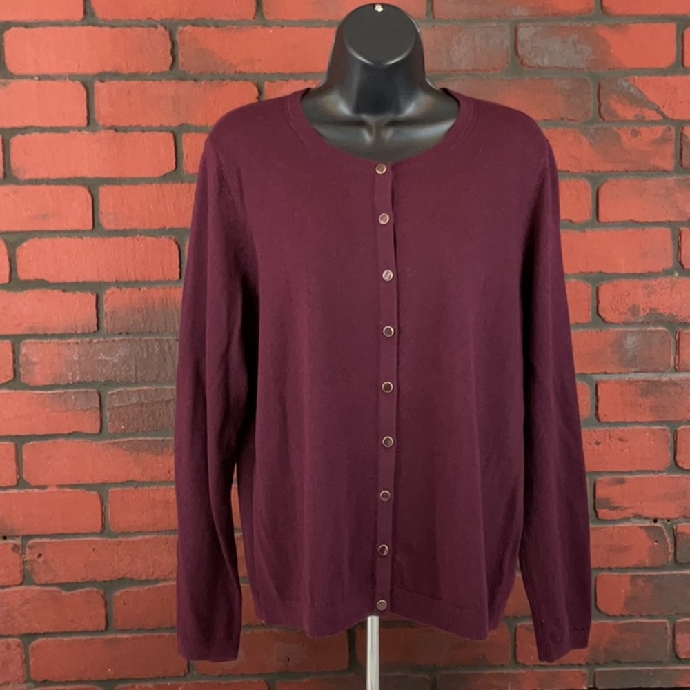 Talbots Cardigan Womens XLP Purple